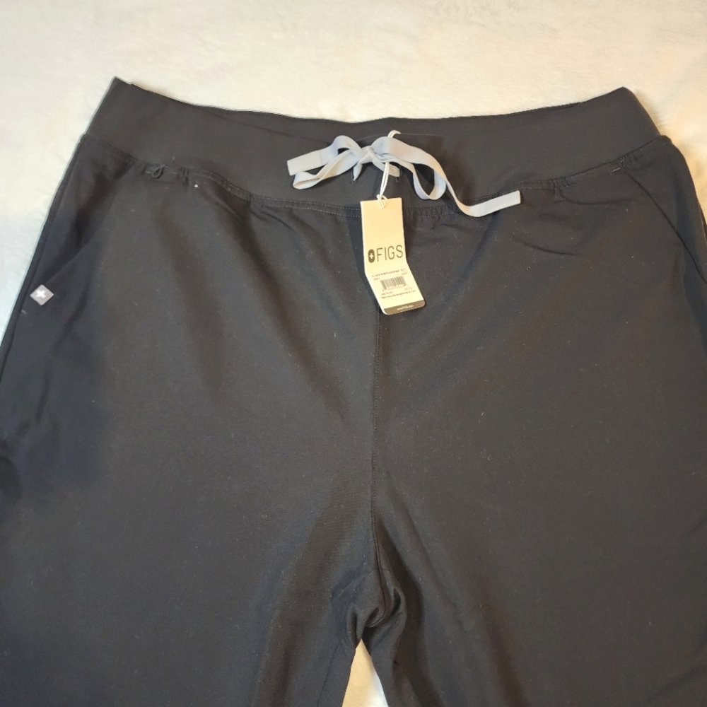 Figs Women's High Waisted Alva Skinny Tapered Scrub Pants Black 2XL - Tall - Picture 8 of 9